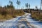 Snowy dirt road