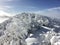 Snowy forest on the top of the mount, ligurian apennines