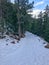 Snowy hiking trail at Eldorado Canyon State Park