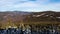 Snowy hilly landscape view from above, Jeseniky