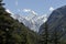 Snowy Himalayan mountain peak at Gangotri India