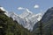 Snowy Himalayan mountain peak at Gangotri India