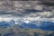 Snowy Hochgall / Collalto peak under dark clouds, High Tauern