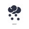 snowy icon on white background. Simple element illustration from weather concept