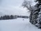 Snowy landscape Beskydy