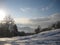 Snowy landscape and clouds