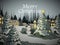 Snowy landscape wintertime background for Merry Christmas Holiday