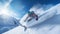 The Snowy Launch - A Skier\\\'s Leap of Adrenaline and Adventure