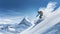 The Snowy Launch - A Skier\\\'s Leap of Adrenaline and Adventure