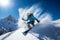 The Snowy Launch - A Skier\\\'s Leap of Adrenaline and Adventure