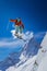The Snowy Launch - A Skier\\\'s Leap of Adrenaline and Adventure