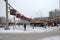 A snowy Leiden station