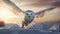 Snowy Majesty: Ethereal Flight of a Winter Wonderland\\\'s Owl