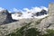 Snowy Marmolada Glacier in the Italian Dolomites