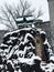 Snowy Monument of a canon in front of Arsenal Metro Station - Kyiv -Ukraine