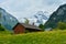 Snowy Mount Saentis (Santis) viewed from Alt st Johan, Switzerland