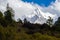 Snowy mountain in Autumn in Yading National Reserve, Sichuan, Ch