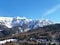 Snowy mountain Dolomiti landscape