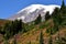 Snowy mountain peak, Mt. Rainier