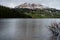 Snowy Mountain Peeks Out Across Beartooth Lake