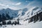 snowy mountain range, with skiers and snowboarders enjoying the winter weather