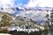 Snowy mountain ridge at high elevation Arizona