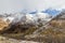 Snowy mountain ridges in Cantabria, Spain