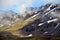 Snowy mountains caused by alpine thaw