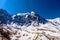 Snowy mountains Chamonix, Mont Blanc, Haute-Savoie, Alps, France