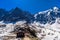 Snowy mountains Chamonix, Mont Blanc, Haute-Savoie, Alps, France