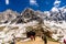 Snowy mountains Chamonix, Mont Blanc, Haute-Savoie, Alps, France