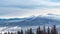 Snowy mountains and clouds time lapse