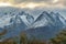 Snowy mountains landscape, tierra del fuego, argentina