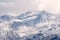 Snowy mountains near whistler, british columbia