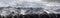Snowy mountains panorama