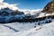 Snowy Mountains on the Skiing Resort of Colfosco