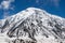 Snowy Mt. Tilicho peak in Himalayas, Nepal.