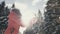 Snowy nature serves as a scenic backstage for this video where a young woman enjoys winter fun and joyful moments. A