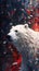 Snowy Palette Knife Painting of a Polar Bear in a Winter Wonderland