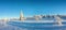 Snowy panorama, frozen trees in winter in Saariselka, Lapland Finland