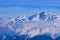 Snowy panorama in Italy in the mountains