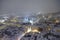 Snowy panorama of Lvov on Christmas Eve