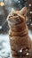 Snowy paws Cats and dogs exploring snowy landscapes with curiosity