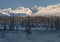 Snowy peaks of Alaska range