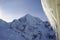 Snowy peaks in the European Alps