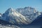 Snowy peaks in the European Alps