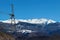 Snowy peaks of the Greater Caucasus mountains