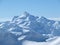 Snowy peaks of mount Elbrus on a bright cloudless day