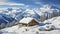 Snowy Peaks and Ski Retreats: The Winter Charm of Courchevel in the Alps. Generative AI