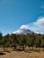 Snowy Popocatepetl volcano seen from the Izta-Popo